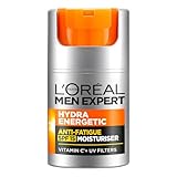 L'Oréal Men Expert Hydra Energetic 24h Moisturiser SPF15. Anti-Fatigue with Vitamin C & Guarana. Broad UV protection for Tired Skin. Hydrates 24H, 50ml.