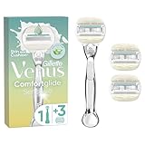 Gillette Venus ComfortGlide 5 Sensitive, Razor + 3 Razor Blade Refills