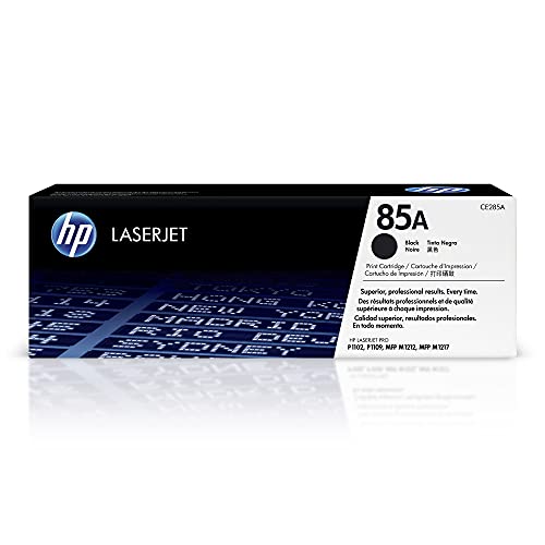 HP CE285A 85A Original LaserJet Toner Cartridge, Black, Single Pack