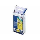 Brother TZe-631 Labelling Tape Cassette, 12 mm (W) x 8 m (L), Laminated, Brother Genuine Supplies - Black on Yellow