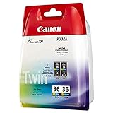 Canon CLI-36 TWIN Pack of 2 cartridges (2x Colour) Genuine (Plastic Pack)
