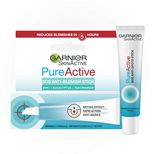 Garnier Pure Active SOS Anti-Blemish Stick 10ml, Fast Action Treatment For Spots & Blemishes, With Salicylic Acid & Eucalyptus & Niacinamide - Target & Reduce Appearance Of Blemishes In Just 5 Hours