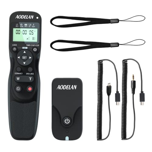 AODELAN Wireless Shutter Release Timer Zoom Controller Camera Remote Control for Sony A7, A7R, A7S, A99 II, A5000, A6000, A6100, A6300, A6400, A6500, A6600, ZV-1, RX100 VII