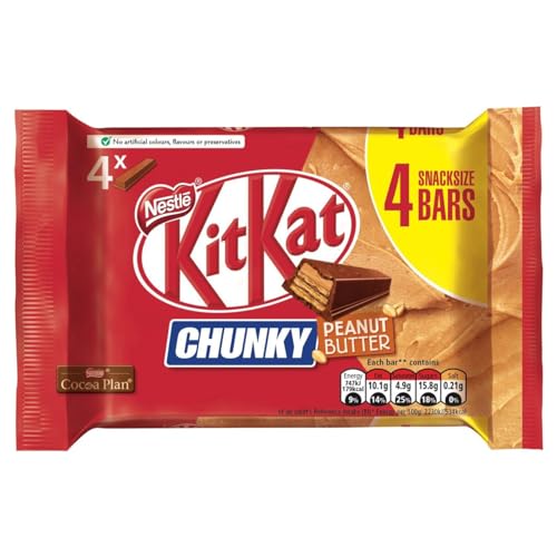 KitKat Chunky Peanut Butter Milk Chocolate Bar Multipack 4x34g 136g