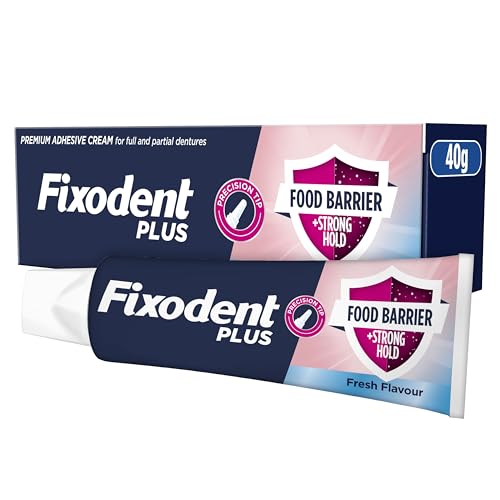 Fixodent Plus Antibacterial Technology Denture Adhesive, 40 g
