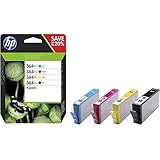 HP N9J74AE 364XL High Yield Original Ink Cartridges, Black/Cyan/Magenta/Yellow, Multipack