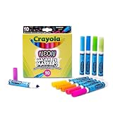 CRAYOLA Neon Markers - Assorted Colours (Pack of 10) | Extra Bold Colours for Kids Arts & Crafts | Ideal for Kids Aged 3+