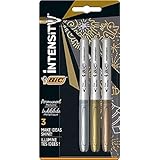 Bic Metallic Marking Colour Assorted Pack of 3, Metallic colours, 3 count (Pack of 1)