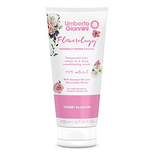 Umberto Giannini Flowerology Temporary Hair Colour Mask, Vegan & Cruelty Free Deep Conditioning Mask, 200ml
