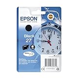 Epson 27 Black Alarm Clock Genuine, DuraBrite Ultra Ink Cartridge, Standard Capacity