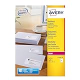 Avery L7160 Address Labels, White, 63.5 x 38.1 mm, 21 per A4 Sheet, 40 Sheets 840 Labels, JamFREE UltraGrip QuickPEEL, for Laser Printers, FSC Certified (L7160-40)
