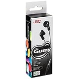 JVC Gumy In-Ear Wired Headphones Earphones Compatible with iPod, iPhone, Samsung - Black