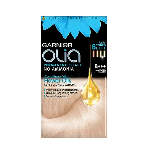 Olia B+++ Maximum Bleach Blonde: Intense Lift, No Ammonia, Oil-Powered Permanent Dye for Luminous, Vibrant Results.