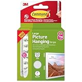 Command Picture & Frame Hanging Strips Value Pack, Large, White - 12 Pairs (24 Strips) - Damage Free Hanging - For Pictures, Frames, Mirrors, Wall décor and Signs