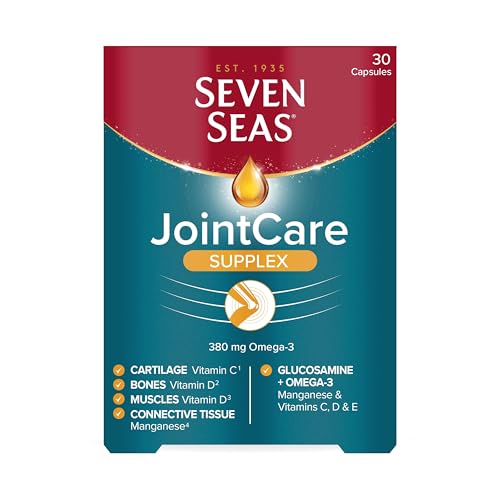 Seven Seas JointCare Supplex, With Glucosamine, Omega-3, Vitamins C, D and E, Manganese, Food Supplements, 30-Day Pack