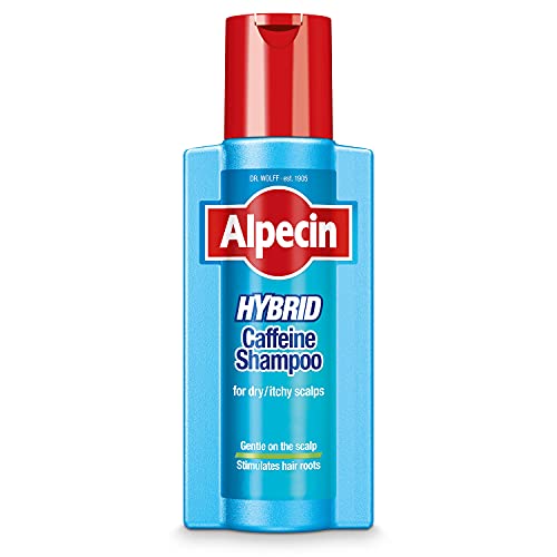 Alpecin Hybrid Shampoo 250ml | Natural Hair Growth Shampoo for Sensitive and Dry Scalps | Energizer for Strong Hair | Hair Care for Men Made in Germany
