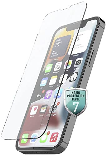 Hama Protective Glass for Apple iPhone 14 PLUS (10H Tempered Glass, Glass, Protection Class 9, Screen Protector, Fast) Transparent