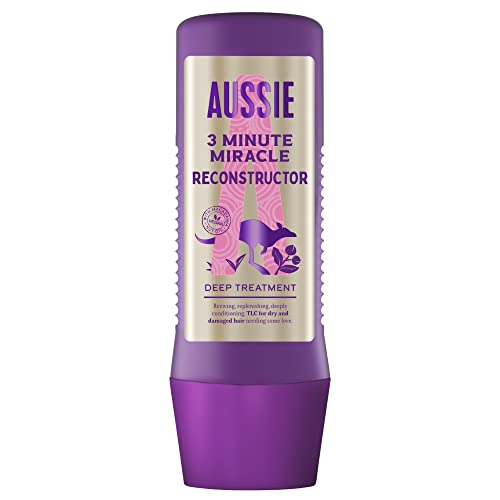 Aussie 3 Minute Miracle Reconstructor Vegan Deep TreatmentHair Mask For Dry and Damaged Hair With Australian Macadamia Nut Oil, 225ml