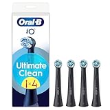 Oral-B iO Series Ultimate Clean Black, Original Replacement Round Brush Heads Pack of 4