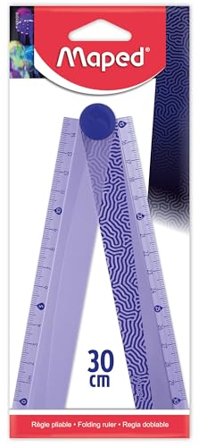 Maped - 2 in 1 Folding Ruler - 15/30 cm Ruler - Decorated Plastic Ruler - Deepsea Paradise Range