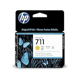 HP CZ132A 711 29 ml Ink Cartridge for Designjet T120/T520 Large Format Inkjet Printers - Yellow