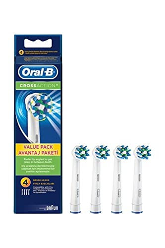 Oral-B Cross Action Toothbrush Head, Pack of 4