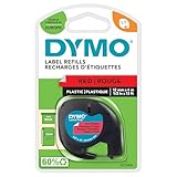 Dymo Cosmic Red 12mm x 4m LetraTag Plastic Tape Ref 91203