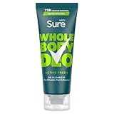 Sure Men Active Fresh Whole Body All Over Body Deodorant Cream with a citrus & woody fragrance and 72 hour odour control 75ml