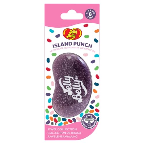 Jelly Belly Car Air Freshener - Island Punch Jewel 3D Hanging Freshener