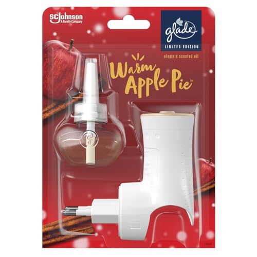 Glade Plug In Air Freshener, Electric Scented Oil Holder & Refill, Warm Apple Pie, 1 Starter Kit with 1 Holder + 20ml Refill