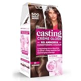 L'Oréal Paris Casting Crème Gloss Hair Dye Semi-Permanent, Ammonia-Free Formula & Honey-Infused Conditioner, Glossy Finish, Colour for Up to 28 Shampoos, Colour: 500 Medium Brown
