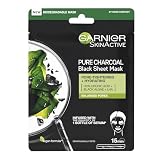Garnier AHA + BHA Charcoal mattifying serum sheet mask, Purifying, 28g