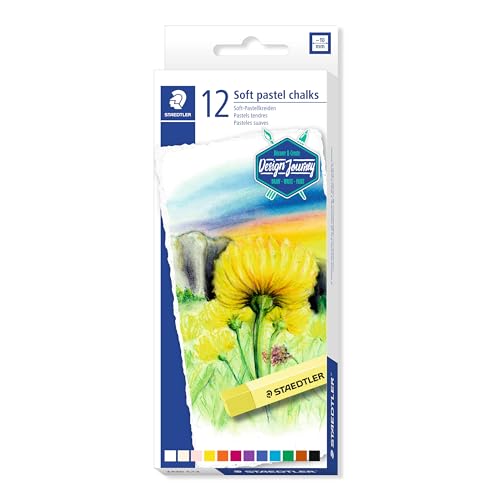 STAEDTLER Design Journey Soft Pastel Chalks, Assorted Colours, Pack of 12