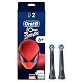 Oral-B iO Kids Marvel Spiderman Electric Toothbrush Head for Age 6+, Gentle on Wobbly Teeth and Gums for Cleaner Teeth, Pack of 2