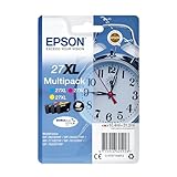 Epson Multipack 27XL, XL Ink Cartridges High Capacity, WF-3620DWF/WF-3640DTWF/WF-7110DTW/WF-7210DTW/WF-7610DWF/WF-7620DTWF/WF-7710DWF/WF-7715DWF/WF-7720DTWF, Cyan, Magenta, Yellow, XL High Capacity