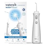 Waterpik Cordless Pearl Water Flosser, Electric Dental Flosser, Rechargeable Dental Plaque Removal Tool, Clean Between Teeth, Oral Irrigator, Ideal for Travel or Small Bathrooms, White, WF-13UK