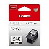 Canon Ink - PG-540 Genuine Black Printer Ink Cartridge - Prints Up to 180 A4 Pages (1 x Cartridge) - Compatible with PIXMA MX, MG & TS
