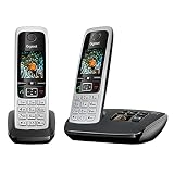 Gigaset C630A DUO - Premium Cordless Home Phone with Answer Machine and Nuisance Call Block - 2 Handsets, Silver/Black