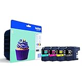 Brother LC-123BK/LC-123C/LC-123M/LC-123Y Inkjet Cartridges, Black/Cyan/Magenta/Yellow, Multi-Pack, Standard Yield, Includes 4 x Inkjet Cartridges, Brother Genuine Supplies