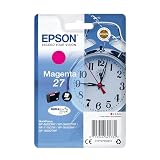 Epson 27 Magenta Alarm Clock Genuine, DuraBrite Ultra Ink Cartridge, Standard Capacity