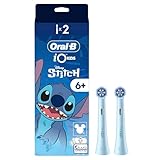 Oral-B iO Kids Disney Stitch Electric Toothbrush Head for Ages 6+, Gentle on Wobbly Teeth & Gums for Cleaner Teeth, Pack of 2