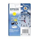 Epson 27XL Yellow Alarm Clock High Yield Genuine, DuraBrite Ultra Ink Cartridge