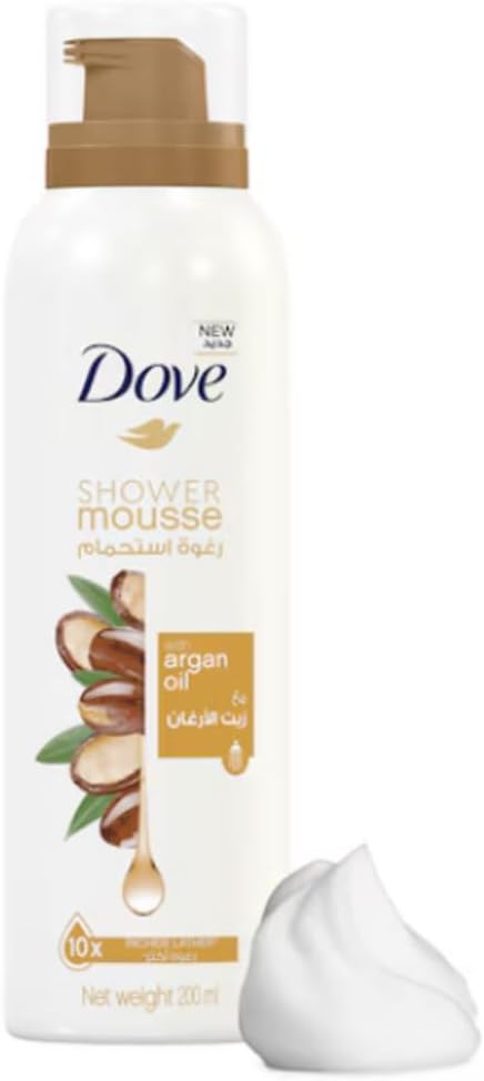 Dove Shower Mousse with Argan Oil Nourishing Body Wash 200ml