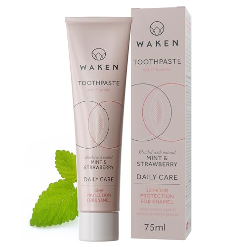 Waken Strawberry Fluoride Toothpaste Vegan 75ml