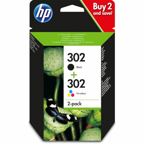 HP 302 Black & Colour Ink Cartridge Combo Pack - X4D37AE