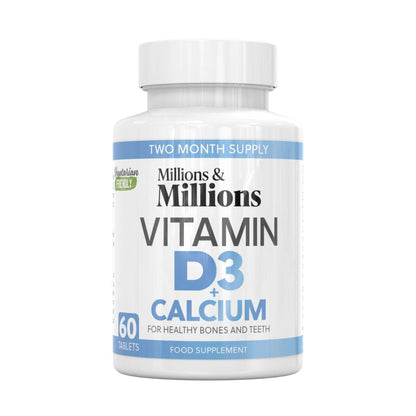 Millions & Millions - Calcium 400mg + Vitamin D3 200iu - 60 Tablets
