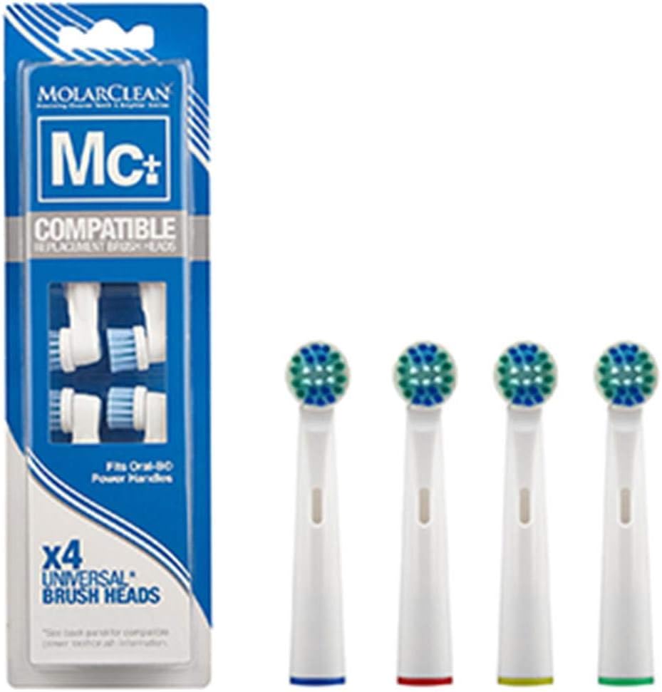 Molarclean Toothbrush Heads - Compatible with Oral-B