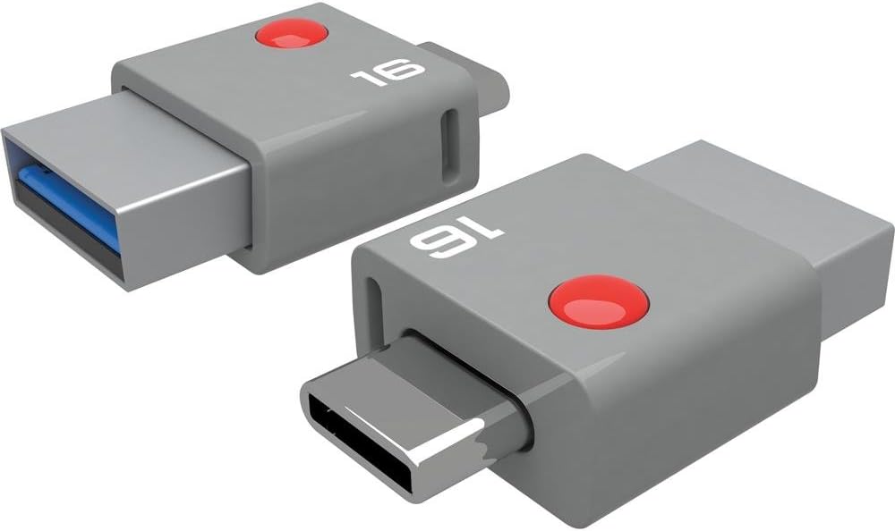 EMTEC 2 in 1 Flash Drive USB 16GB