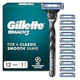 Gillette UEFA Champions League Edition Mach3 Razor for Men, Plus 12 Refills