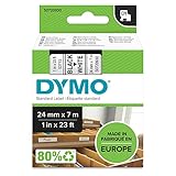 DYMO Authentic D1 Labels | Black Print on White | 24mm x 7m | Self-Adhesive Labels for LabelManager Label Printers